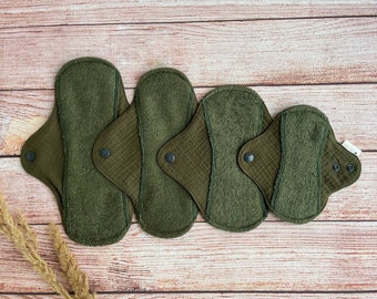 Organic Bamboo Cloth Pad Starter Pack: Reusable Sanitary Napkins