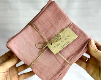 Organic Muslin Napkins: Soft Cotton Handkerchiefs, Eco-Friendly