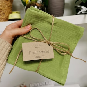 Servilletas de muselina de algodón orgánico: Pañuelos reutilizables y ecológicos