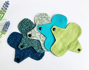Organic Cotton Cloth Panty Liners: Reusable 6" Daily Pads