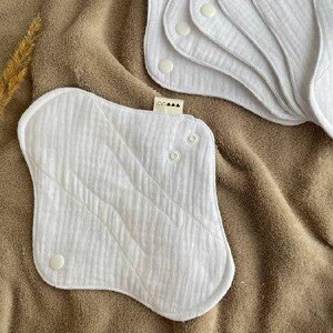 4 Pack Organic Cloth Pads, STARTER PACK, Reusable Leakproof wings Menstrual Sanitary Napkins, Incontinence pads, Zero waste women gift