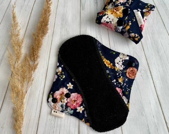 Organic BAMBOO Period pads, Reusable Menstruating cloth pads, Soft to skin cloth pads - 6 sizes available, Zero waste gift