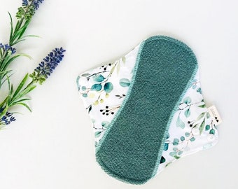Organic bamboo cloth pad, Menstruating sanitary napkin, Period pads - 6 sizes available, Zero waste women gift