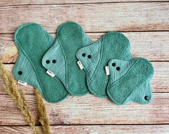 Organic Bamboo Cloth Pad Starter Pack: Reusable Sanitary Napkins