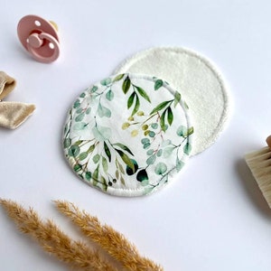 Bamboo Breastfeeding Pads: Reusable Organic Nursing Pads, Eucalyptus Print