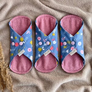 Organic Cotton Cloth Pad Set: Reusable Bamboo Period Pads, 8&quot; Zero Waste