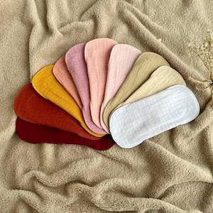 オーガニックコットン布パンティライナー：薄型再利用可能パッド、毎日の使用