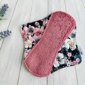 Schwarze wiederverwendbare Stoffpads, Bio-Bambus, weich und bequem, Damenbinden, waschbare Stoffpads, Slipeinlagen, ZERO Waste Periode