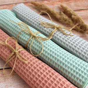 Pano de guardanapo de algodão, Conjunto de 5 toalhas de papel, Toalhas de papel laváveis, Toalhas de chá, Presentes de cozinha ZERO WASTE, Toalhas de cozinha pequenas