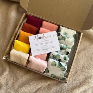 オーガニックコットン生地のパンティライナー：毎日使える、柔らかなモスリン素材のセット