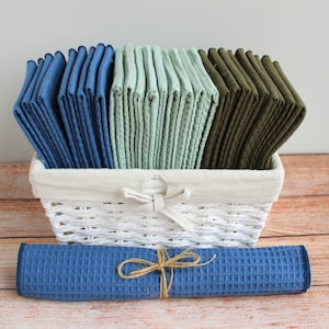 Waffle Kitchen Towels: Organic Cotton Reusable Dish Cloths