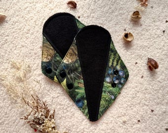 Floral Thong Cloth Pad, Reusable Bamboo Panty Liner, Zero Waste Period