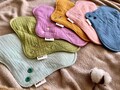 Extra soft Reusable cloth pads, Organic cotton menstruating pad, Natural washable sanitary napkins -6 sizes available, Zero waste women gift product logo