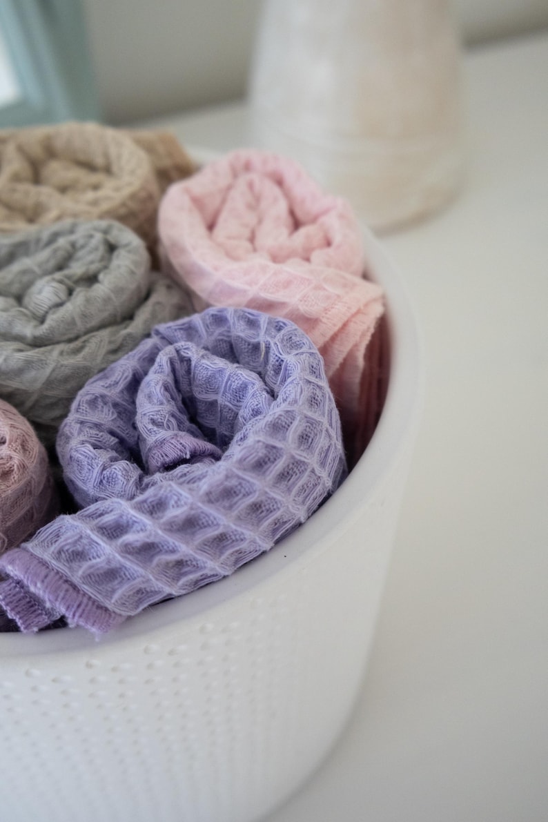 Organic Cotton Waffle Unpaper Towels: Reusable Kitchen Wipes image 10