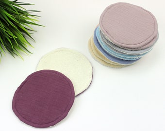 MuslinZ Breast Pads 6pk Washable Bamboo Cotton Terry with PUL Nursing Pads 11cm 