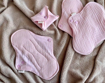 Organic Bamboo Cloth Pads Set: Reusable Sanitary Napkins