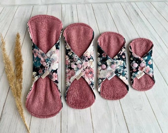 Organic Bamboo Cloth Pad Starter Pack: Reusable Sanitary Napkins
