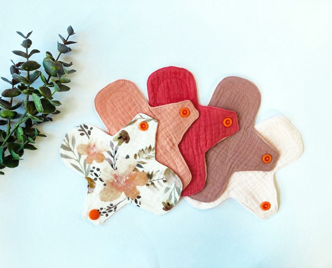 Small Panty Liners Daily Use, Organic Cloth Pads 6, Reusable Breathable