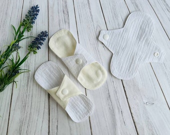 Organic Cotton Muslin Reusable Panty Liners: Light Absorbency
