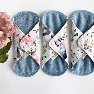 Bio-Menstruationspads, wiederverwendbare Damenbinden, waschbare Stoffpads, Bambustuchpads, Regular, Moderate, Overnight