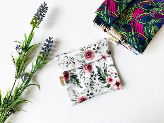 Mini WETbag, Small waterproof bag for cloth pads, Reusable sanitary napkins or nursing pads, dry bag, ZERO WASTE gift