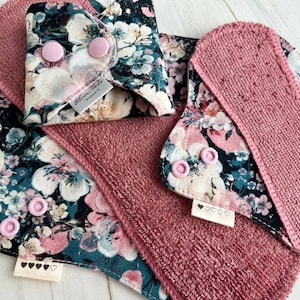 Reusable menstruating cloth pad, Organic BAMBOO cloth pad, Sanitary napkins, Period pads - 7 sizes available, Zero waste women gift