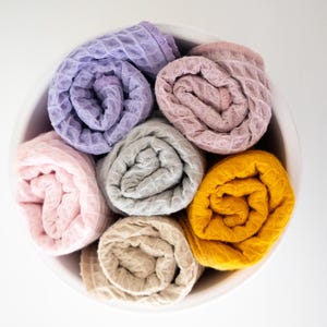 Organic Cotton Waffle Unpaper Towels: Reusable Kitchen Wipes image 9