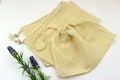 ORGANIC cotton mesh wash bag for Reusable cloth pads, panty liners, Cotton Rounds and Nursing Pads or FOOD products - 3 sizes product logo