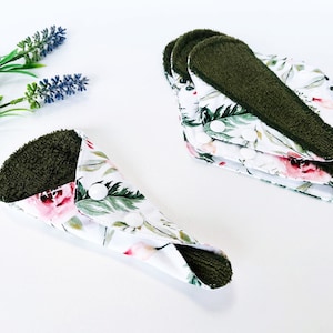 Period cloth pads THONG, Organic bamboo reusable cloth pads, Menstruating pads, ZERO WASTE period, sanitary napkins