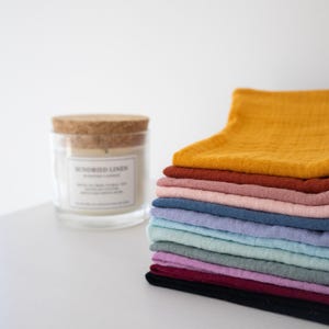 Organic Muslin Cloths Set: Reusable Cotton Napkins, Eco Kitchen Towels