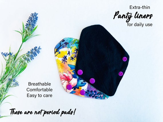 Reusable Panty Liner, Soft Flannel, Organic Cotton Cloth Pads for Everyday  Use, Light Urinary Incontinence, ZERO WASTE Women Gift 