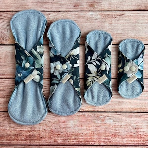 Wiederverwendbare Stoffpads, wiederverwendbare Stoffpads, Bambus Pads, wiederverwendbare Pads, Waschbare Damenbinden, Zero Waste Geschenk für Frauen