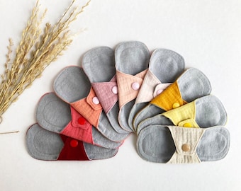Organic Muslin Panty Liners: Thin Reusable Cloth Pads, Zero Waste