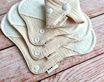Organic Bamboo Cloth Pad: Reusable Muslin Sanitary Napkin