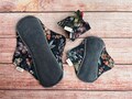 3 Pack Reusable cloth pads, Organic Bamboo, Soft and breathable menstruating pads, sanitary napkins, period pads - ZERO WASTE women gift product logo