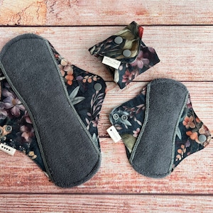 3er Pack wiederverwendbare Stoffbinden, Bio-Bambus, weiche und atmungsaktive Stoffbinden, Damenbinden, Stoffbinden - ZERO WASTE Geschenk für Frauen