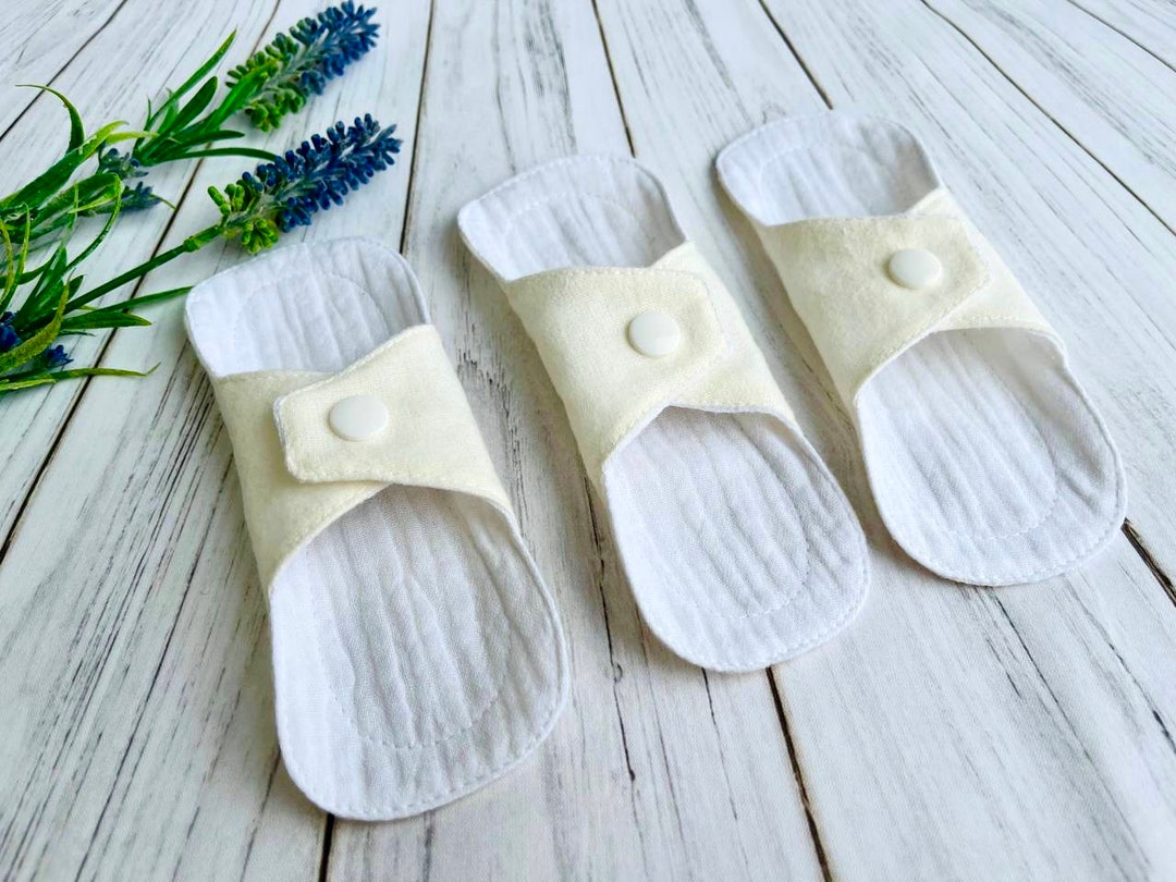 Organic Cotton Panty Liner Set, Natural Extrathin Cloth Pads EVERYDAY