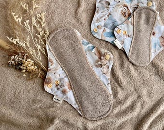 3 Pack Organic Bamboo Reusable Cloth Pads: Zero waste period