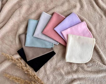 Servilletas de tela reutilizables de franela - Juego de 5 - Cocina ecológica