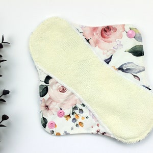 Organic Bamboo cloth pad, Reusable sanitary napkin, Menstruating pads, Washable panty liners, Zero waste women gift