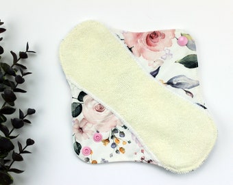 Organic Bamboo cloth pad, Reusable sanitary napkin, Menstruating pads, Washable panty liners, Zero waste women gift