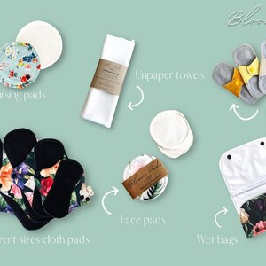 Dünne Slipeinlage Set, Bio Baumwolle Stoffpads für den JEDEN TAG, Weiche und bequeme kleine Slipeinlage 16 cm, ZERO WASTE Geschenk für Frauen Bild 10