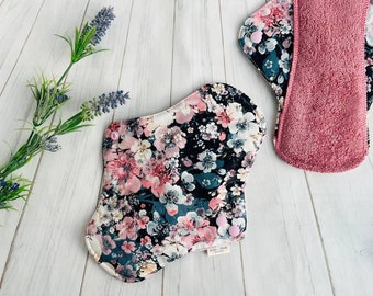 Floral Reusable Cloth Pad: Organic Bamboo Sanitary Napkin