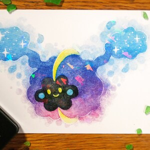Cosmog Holographic Mini Print / Postcard