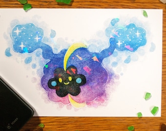 Cosmog Holographic Mini Print / Postcard