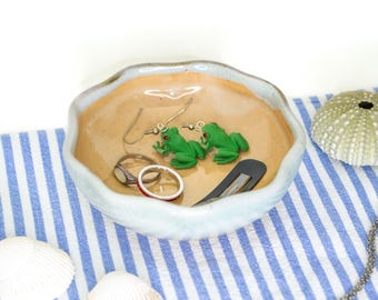 Wood Fired Ceramic Small Wavy Bowl