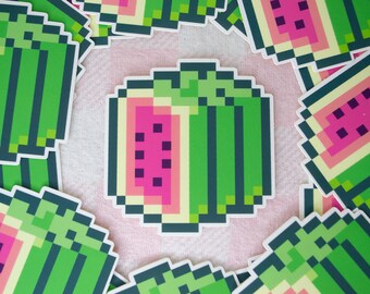Pixel Watermelon Sticker