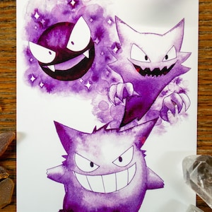 Gastly Haunter Gengar Holographic Mini Print