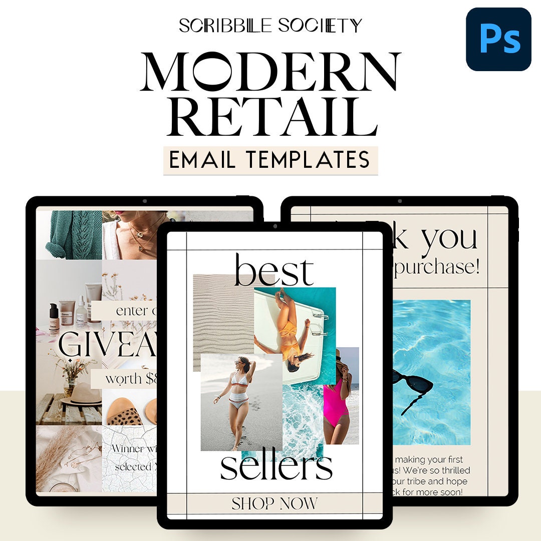 Modern Retail Email Template Kit for Photoshop | PSD Email Layouts for ...