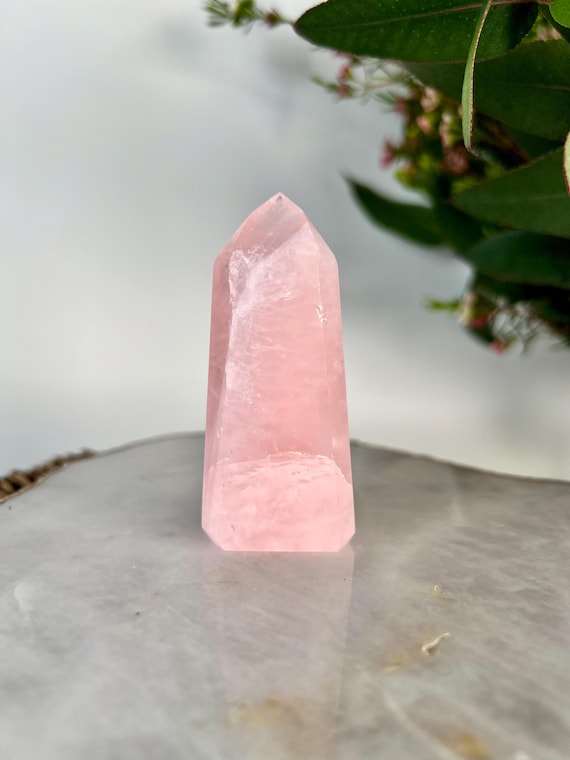 Grade AA Natural Rose Quartz Tower – Emotional Healing & Self-love
